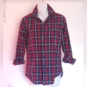 American Eagle blue plaid button down